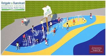 Priory Park new splash play area design